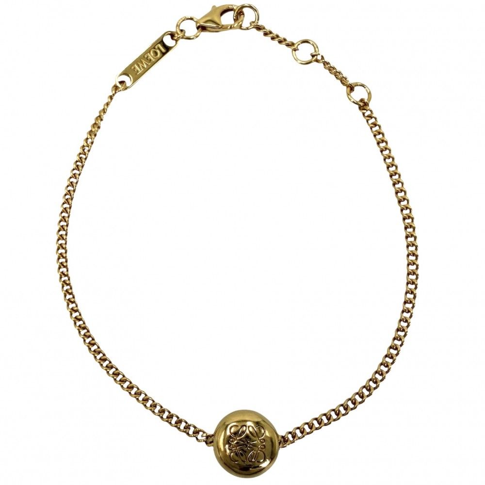 Loewe Bracelet Anagram Pebble Star 925 Sterling Silver Gold