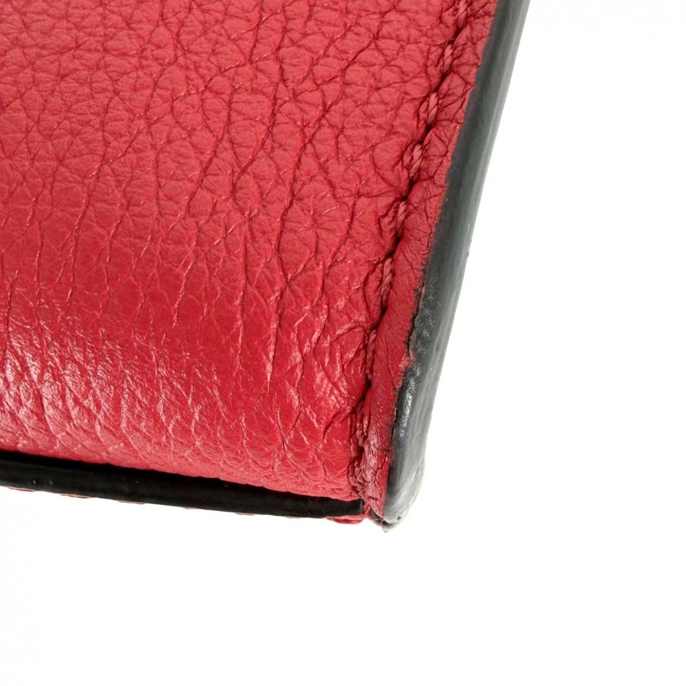 Louis Vuitton Shoulder Bag Chain My Lock Me BB Bag Crossbody Leather Red Silver — view 6