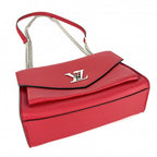 Louis Vuitton Shoulder Bag Chain My Lock Me BB Bag Crossbody Leather Red Silver — view 3