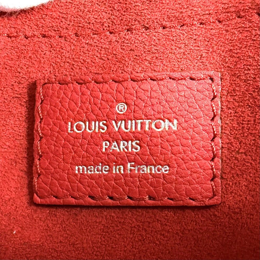 Louis Vuitton Shoulder Bag Chain My Lock Me BB Bag Crossbody Leather Red Silver — view 5