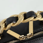 Chanel 2-Way Quilted CC Logo Mini Chain Shoulder Bag Crossbody Vanity Lambskin — view 6
