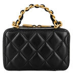 Chanel 2-Way Quilted CC Logo Mini Chain Shoulder Bag Crossbody Vanity Lambskin — view 2