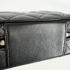 Chanel 2-Way Quilted CC Logo Mini Chain Shoulder Bag Crossbody Vanity Lambskin — view 7