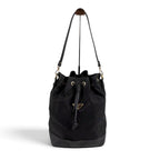 Prada Triangle Logo Hobo Black Nero Tessuto