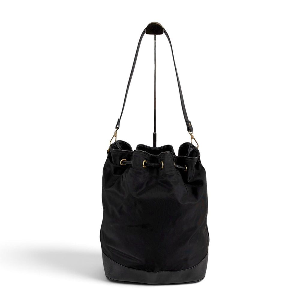 Prada Triangle Logo Hobo Black Nero Tessuto — view 2