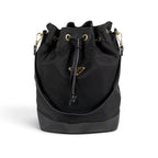 Prada Triangle Logo Hobo Black Nero Tessuto — view 3