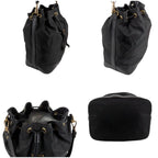 Prada Triangle Logo Hobo Black Nero Tessuto — view 6