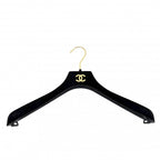 Chanel Set Jacket Skirt Vintage CC Logo 42 Black Silver Wool — view 7