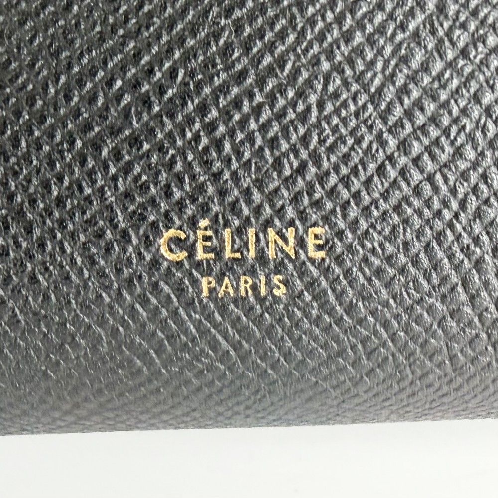 Celine 2-Way Belt Bag Leather Black Gold — view 5