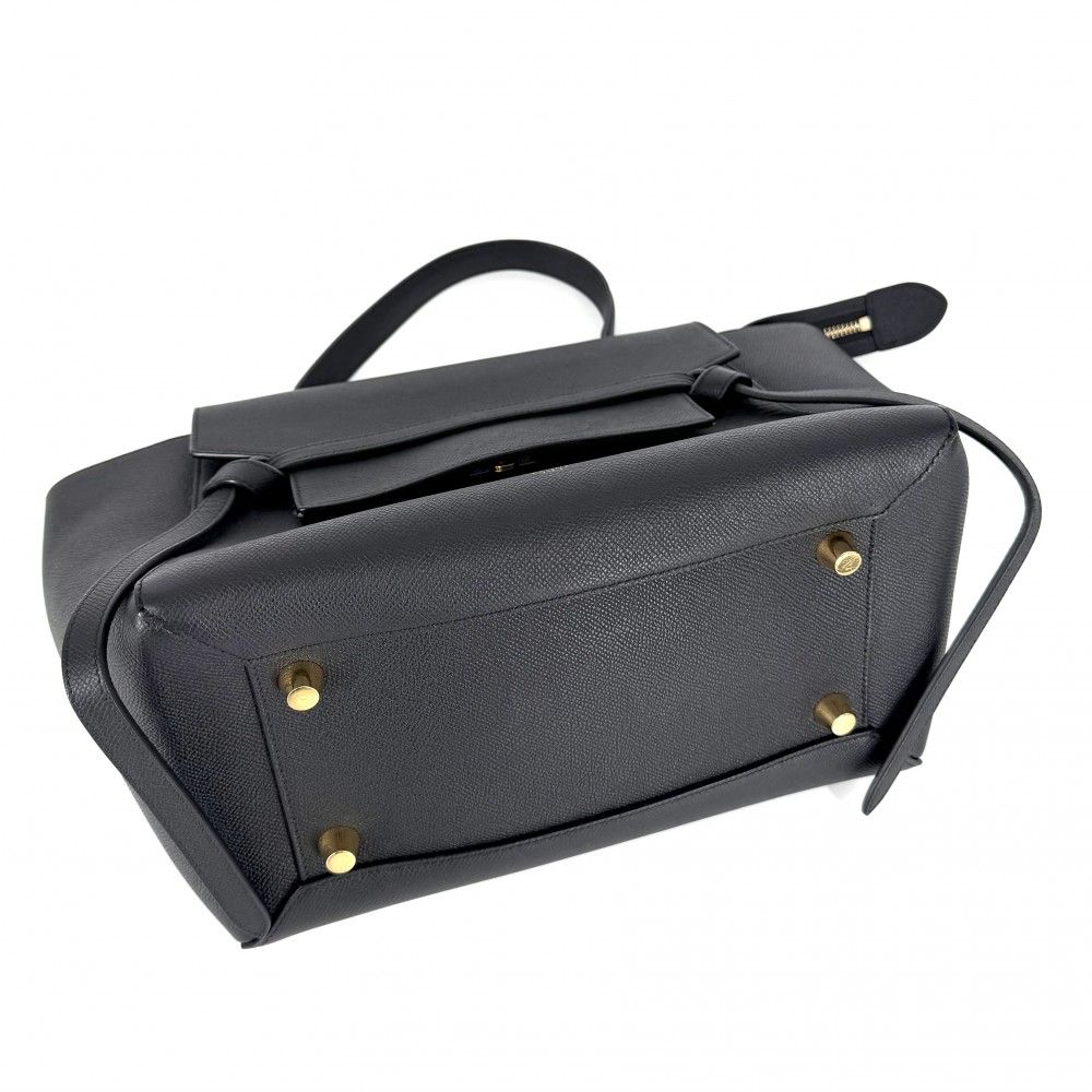 Celine 2-Way Belt Bag Leather Black Gold — view 3