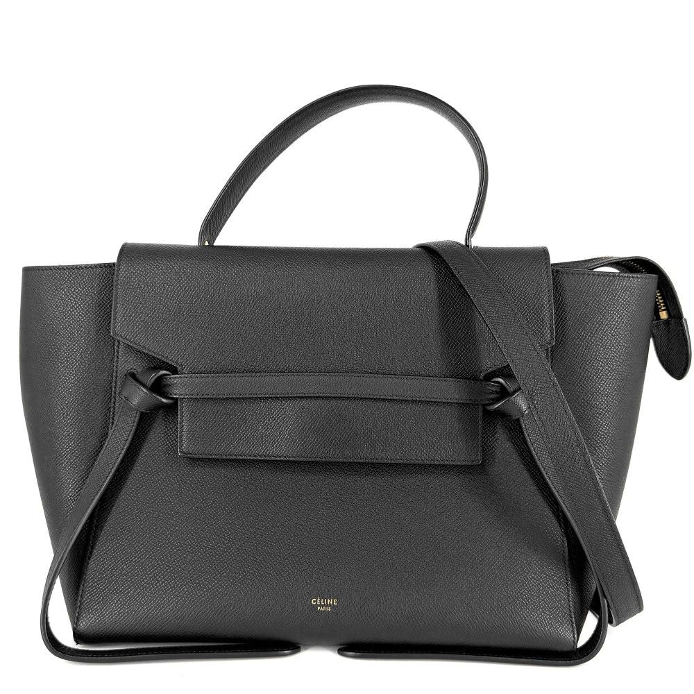 Celine 2-Way Belt Bag Leather Black Gold