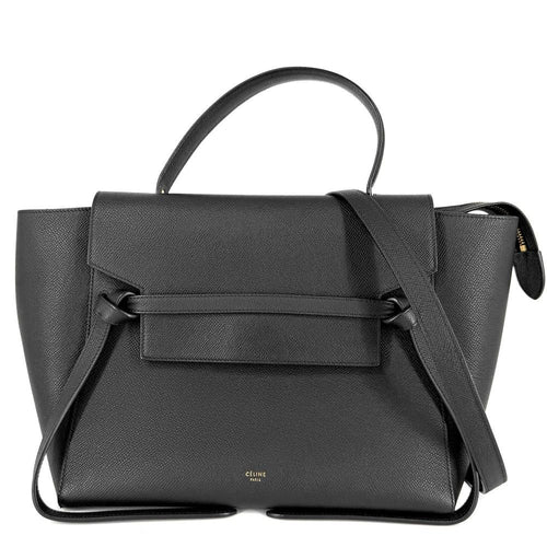 Celine 2-Way Belt Bag Leather Black Gold