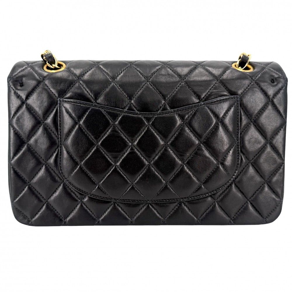 Chanel Shoulder Bag Quilted 25 Double Chain Flap Crossbody CC Logo Turnlock — view 2
