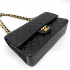 Chanel Shoulder Bag Quilted 25 Double Chain Flap Crossbody CC Logo Turnlock — view 3