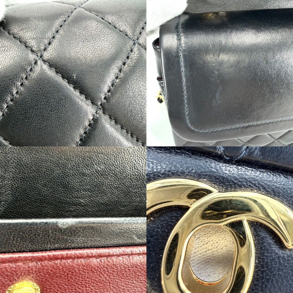 Chanel Shoulder Bag Quilted 25 Double Chain Flap Crossbody CC Logo Turnlock — view 7