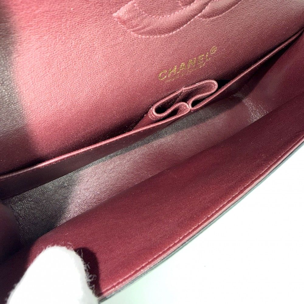 Chanel Shoulder Bag Quilted 25 Double Chain Flap Crossbody CC Logo Turnlock — view 4