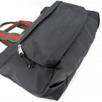 Gucci Tote Sherry Line Handbag Nylon Black Silver — view 3