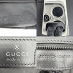 Gucci Tote Sherry Line Handbag Nylon Black Silver — view 5