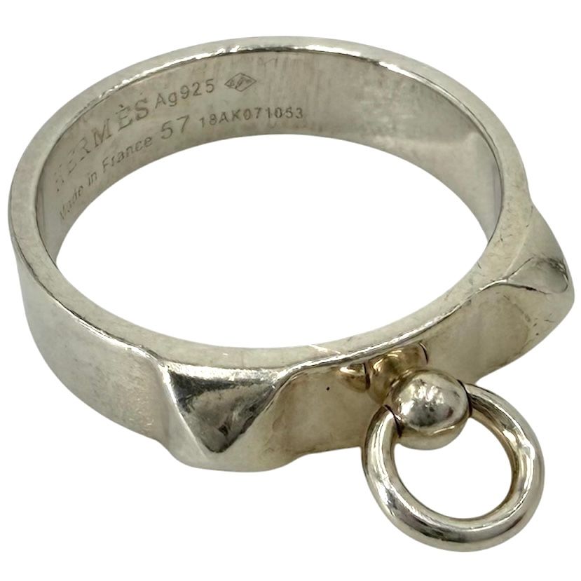 Hermes Ring Collier de Chien 57 925 Sterling Silver