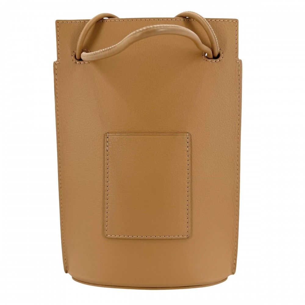 Loewe Shoulder Bag Anagram Pebble Dice Pocket Crossbody Leather Beige Gold — view 2