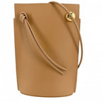 Loewe Shoulder Bag Anagram Pebble Dice Pocket Crossbody Leather Beige Gold