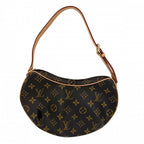 Louis Vuitton Shoulder Bag Pochette Croissant Bag Monogram Canvas Brown Gold — view 2