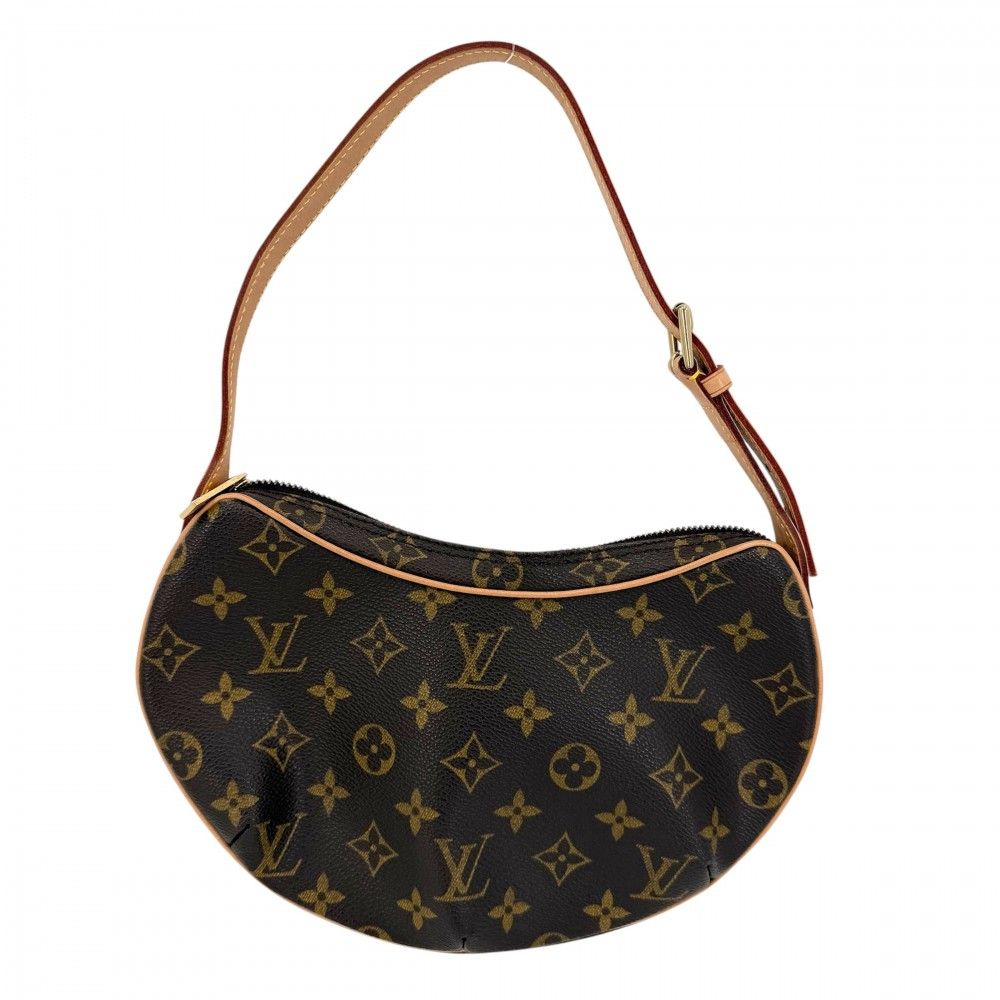 Louis Vuitton Shoulder Bag Pochette Croissant Bag Monogram Canvas Brown Gold — view 2