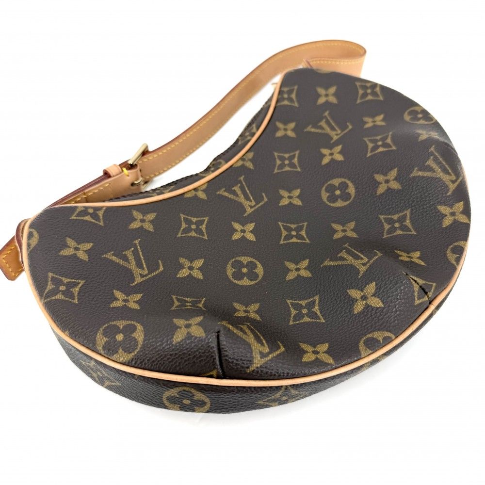Louis Vuitton Shoulder Bag Pochette Croissant Bag Monogram Canvas Brown Gold — view 3
