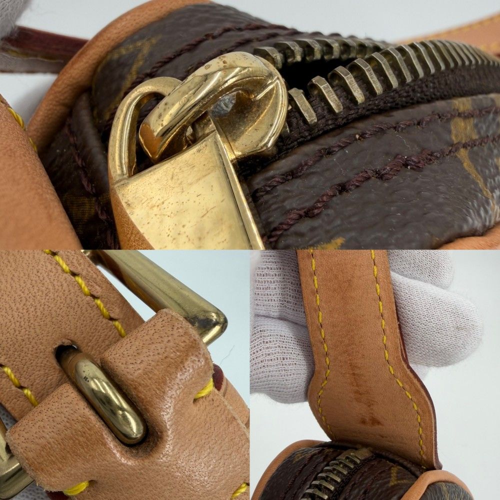 Louis Vuitton Shoulder Bag Pochette Croissant Bag Monogram Canvas Brown Gold — view 6