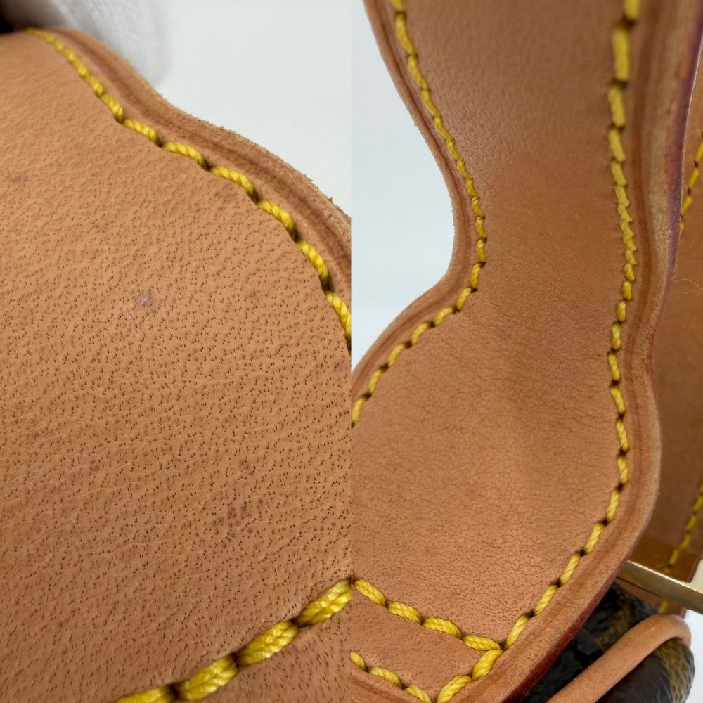 Louis Vuitton Shoulder Bag Pochette Croissant Bag Monogram Canvas Brown Gold — view 7