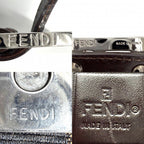 Fendi Shoulder Bag Zucca Canvas Leather Brown Silver — view 5