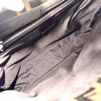 Fendi Shoulder Bag Zucca Canvas Leather Brown Silver — view 4
