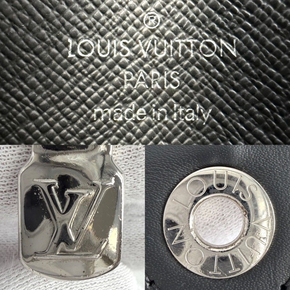 Louis Vuitton Clutch Damier Graphite Pochette Voyage MM Second Black Silver — view 5
