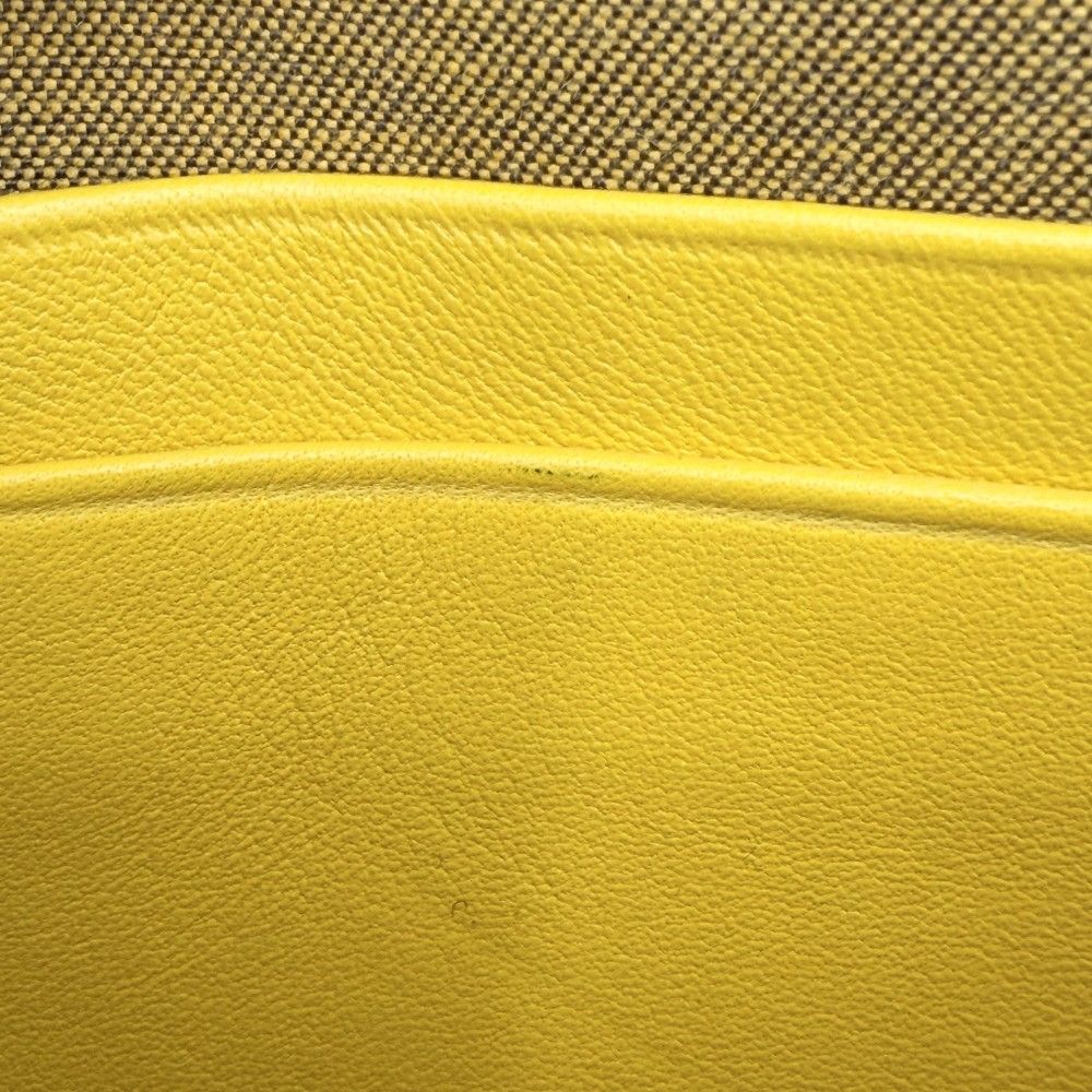 Fendi 2-Way Micro Mini Shoulder Bag Crossbody Mamma Bucket Leather Yellow Silver — view 7