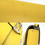 Fendi 2-Way Micro Mini Shoulder Bag Crossbody Mamma Bucket Leather Yellow Silver — view 5