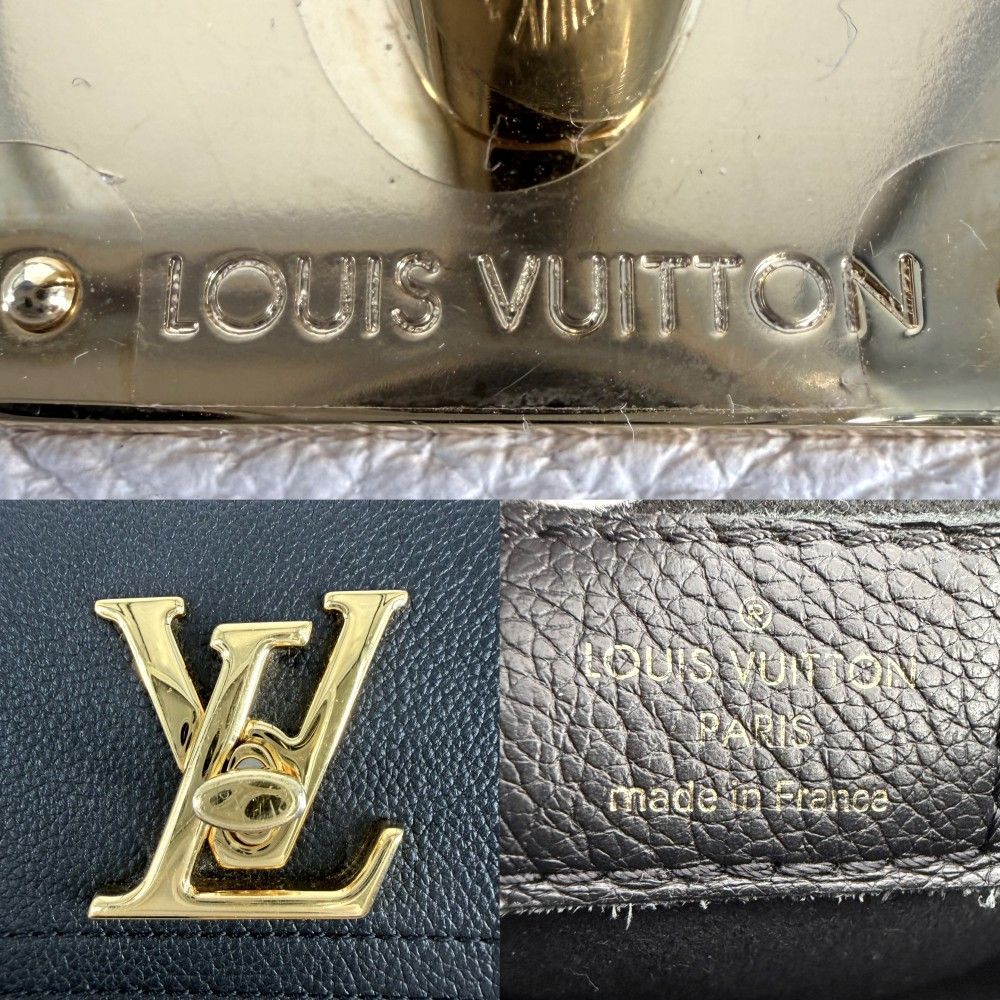 Louis Vuitton 2-Way Lockme TenHandbag Shoulder Bag LV Turnlock Leather Black — view 5