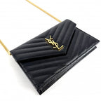 Saint Laurent Paris Chain Wallet Cassandra YSL Logo Shoulder Bag Crossbody — view 3