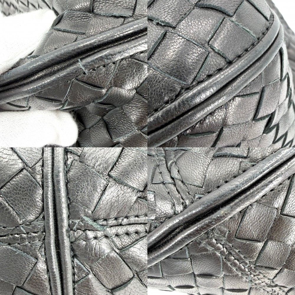 Bottega Veneta Handbag Intrecciato One Handle Leather Black — view 6