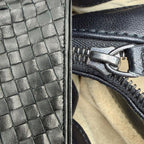 Bottega Veneta Handbag Intrecciato One Handle Leather Black — view 7