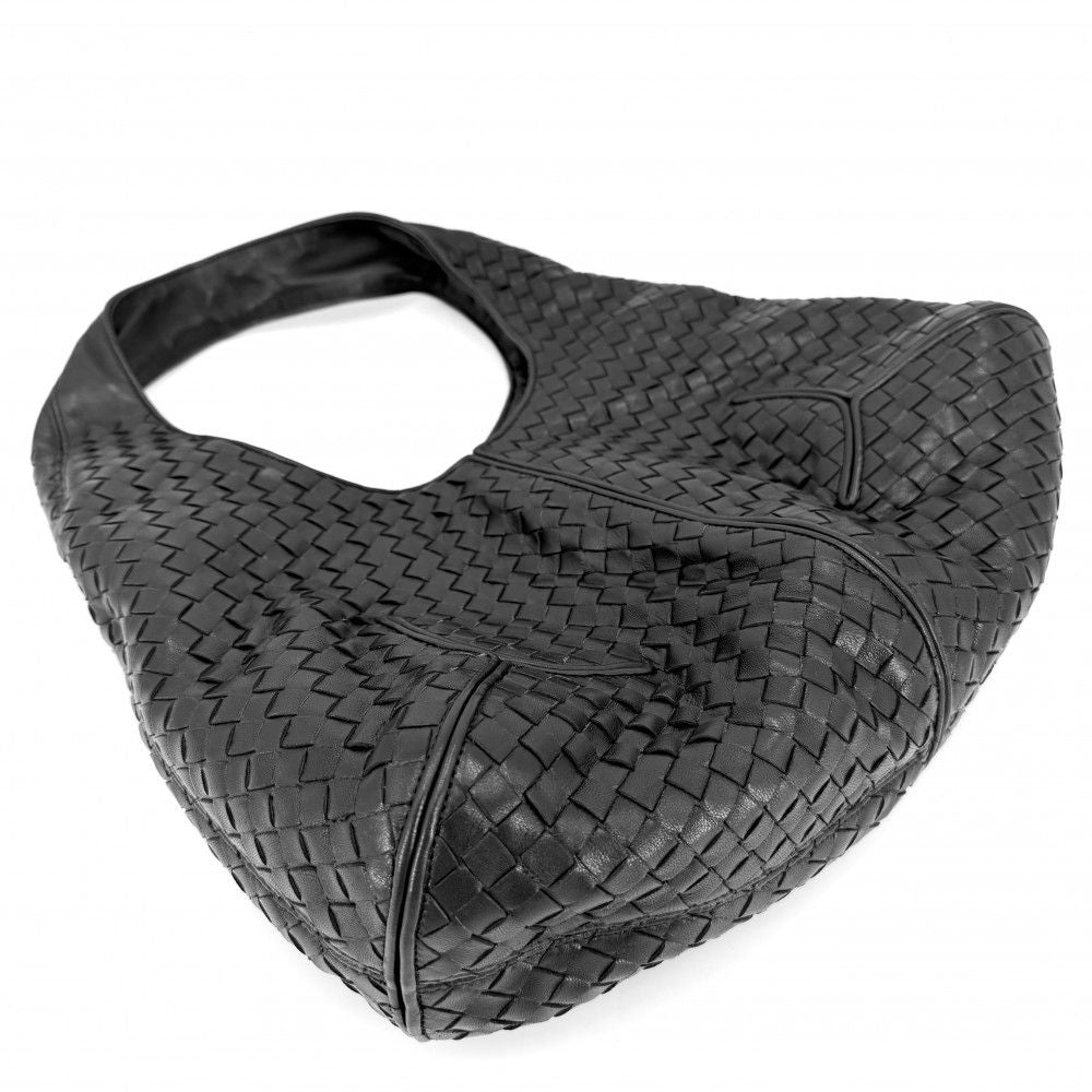 Bottega Veneta Handbag Intrecciato One Handle Leather Black — view 3