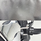 Prada Belt Bag Triangle Logo Bag Nylon Black Silver — view 6