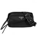 Prada Belt Bag Triangle Logo Bag Nylon Black Silver