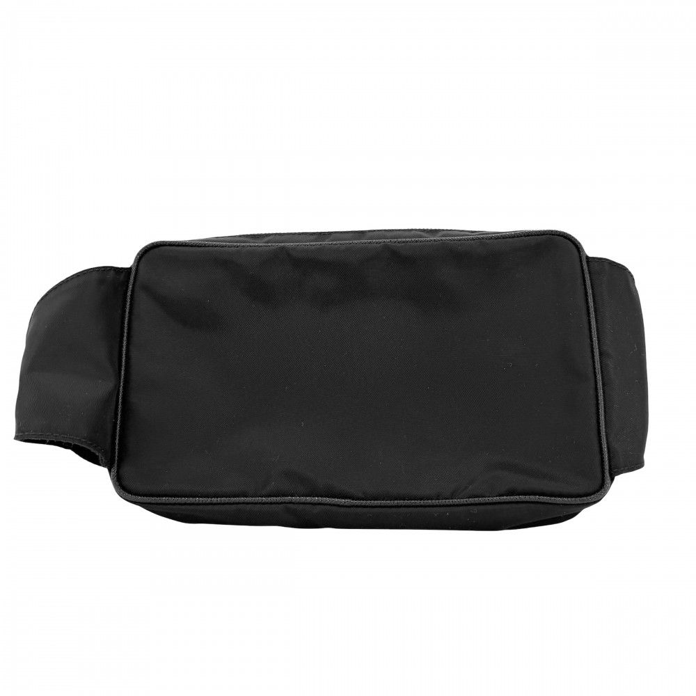 Prada Belt Bag Triangle Logo Bag Nylon Black Silver — view 2