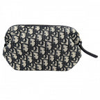 Dior Shoulder Bag Oblique Bow Pouch Pochette Crossbody Canvas Leather Navy — view 2