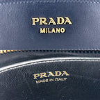 Prada Shoulder Bag Esplanade Bicolor Leather Khaki Black Gold — view 5