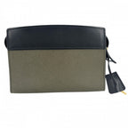Prada Shoulder Bag Esplanade Bicolor Leather Khaki Black Gold — view 2