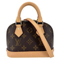 Louis Vuitton 2-Way Monogram Nano Alma Shoulder Bag Small Brown Gold