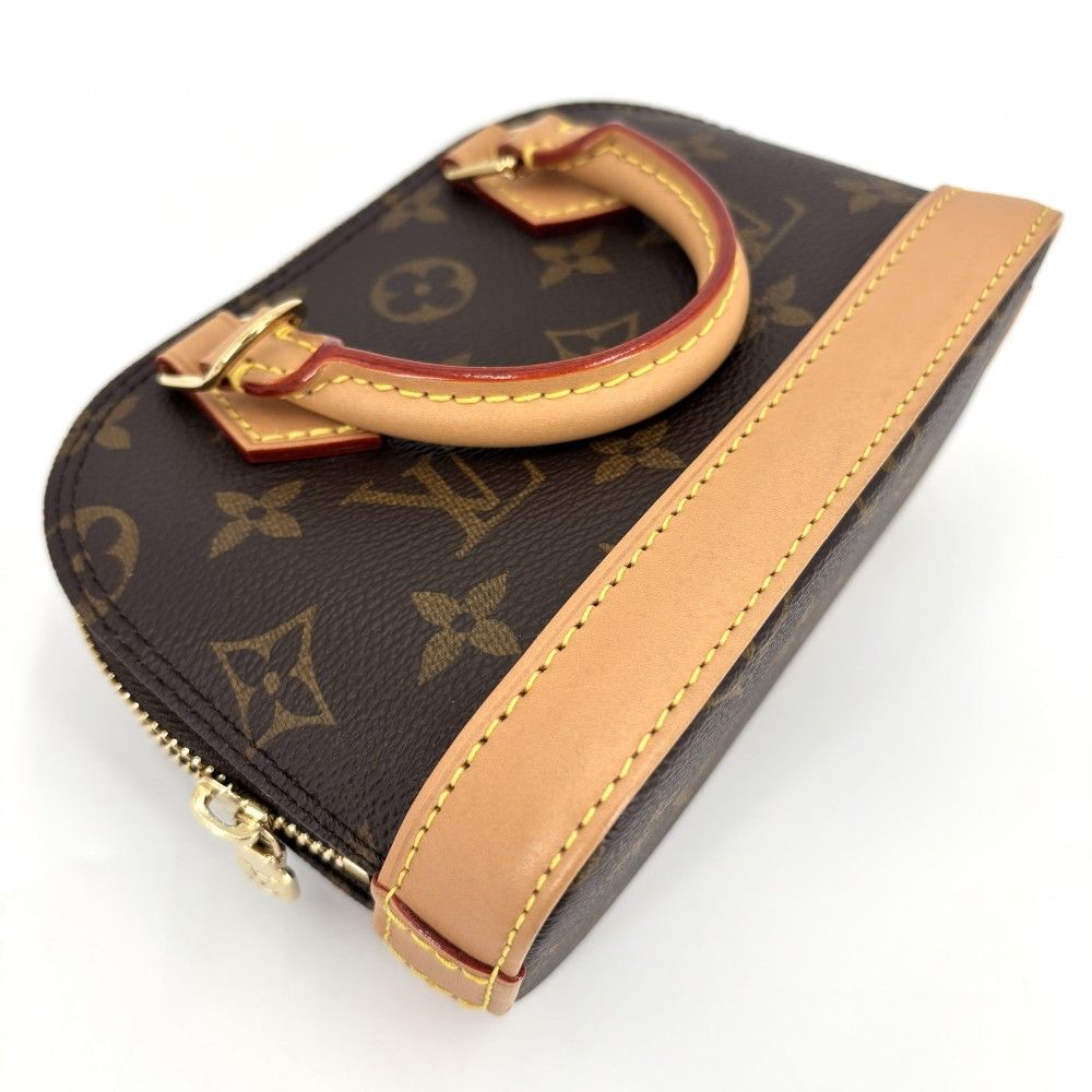 Louis Vuitton 2-Way Monogram Nano Alma Shoulder Bag Small Brown Gold — view 3