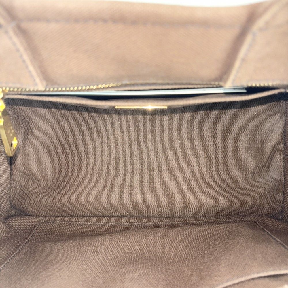 Prada 2-Way Shoulder Bag Triangle Logo Basket Canvas Straw Brown — view 4