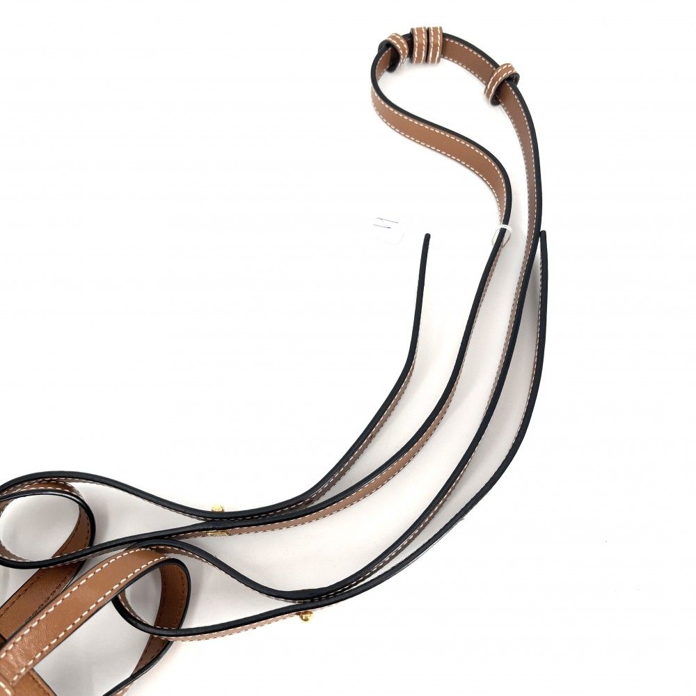 Loewe 2-Way Hammock Mini Shoulder Bag Crossbody Calf Brown Gold — view 6